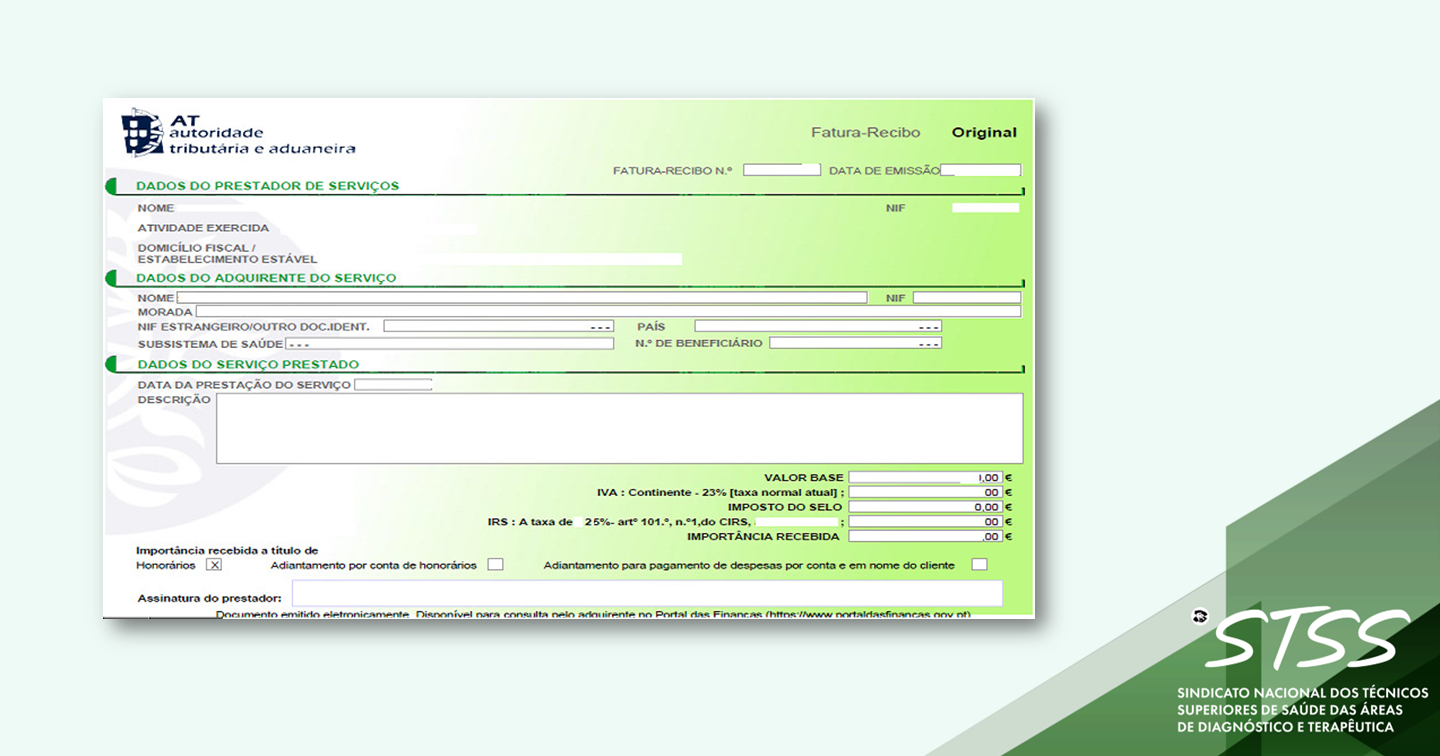 Novo Manual Emissão Recibos Verdes